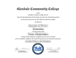 格伦代尔社区学院毕业证，Glendale Community College Degree