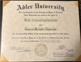 阿德勒大学毕业证，Adler University Degree